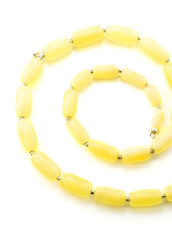 Amber Beaded Necklace With Bail, image 