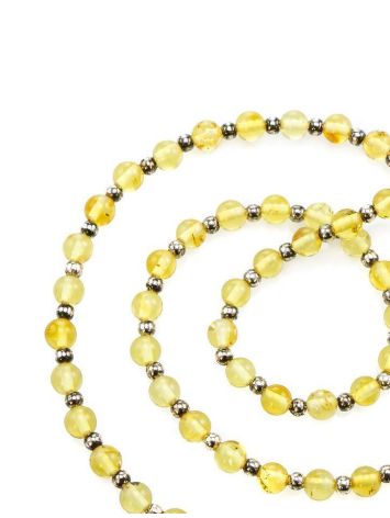 Amber Beaded Necklace With Bail, image 