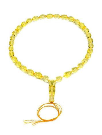Muslim 33 Lemon Amber Prayer Beads, image 