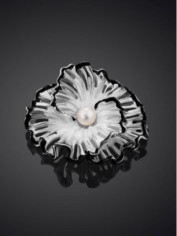 Floral Design Silver Pearl Pendant, image , picture 2