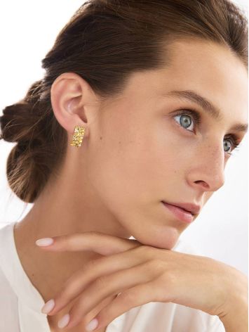 Amazing Gold Plated Crystal Earrings, image , picture 4