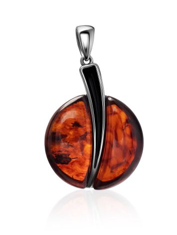 Dark Cherry Amber Round Pendant The Sunrise, image 