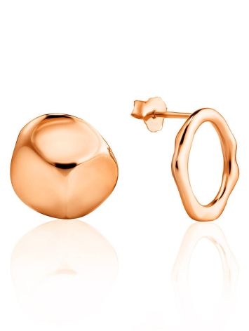 Mismatched Rose Gold Plated Silver Earrings The Liquid, image 