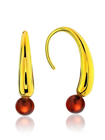 Bright Gilded Silver Amber Earrings The Palazzo, image 