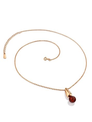 Chic Rose Gold Plated Amber Necklace The Palazzo, image , picture 4
