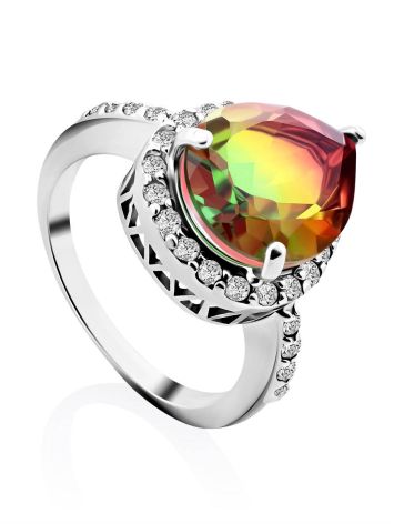 Luminous Silver Quartz Ring, Ring Size: 6.5 / 17, image 