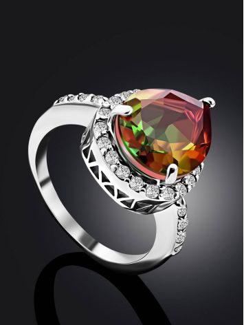 Luminous Silver Quartz Ring, Ring Size: 6.5 / 17, image , picture 2