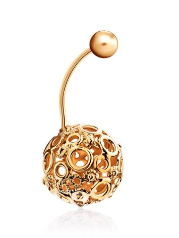 Bubble Motif Gilded Silver Navel Piercing, image , picture 3