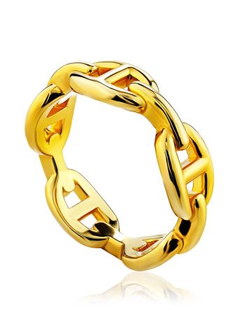 Chain Motif Gilded Silver Ring The ICONIC, Ring Size: 8 / 18, image 