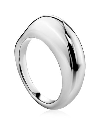 Sleek Silver Ring The Liquid, Ring Size: 7 / 17.5, image 
