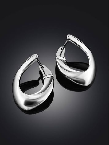 Hoop Motif Silver Earrings The ICONIC, image , picture 2