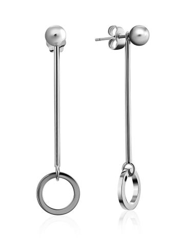 Transformable Silver Stud Dangle Earrings The ICONIC, image 