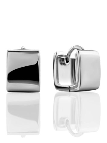 Chunky Geometric Silver Earrings The ICONIC, image 