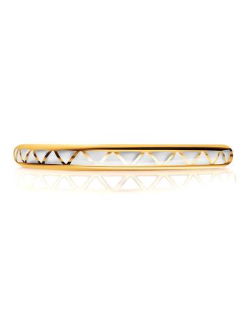 Sleek Slender White Enamel Ring, Ring Size: 6.5 / 17, image , picture 4