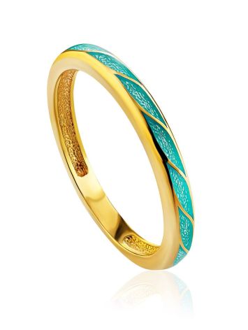 Trendy Ultra Slender Enamel Ring, Ring Size: 7 / 17.5, image 