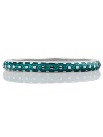 Slender Silver Enamel Ring, Ring Size: 6.5 / 17, image , picture 4