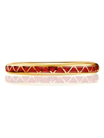 Slender Gilded Silver Enamel Ring, Ring Size: 6.5 / 17, image , picture 4