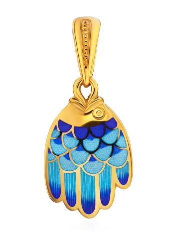 Colorful Hamsa Hand Enamel Pendant, image 