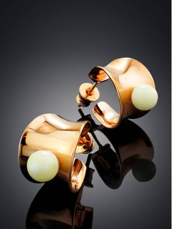 Rose Gold Silver Stud Hoop Earrings The Palazzo, image , picture 2