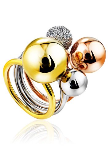 Trendy Set Of Four Silver Rings The ICONIC, Ring Size: 6.5 / 17, image 