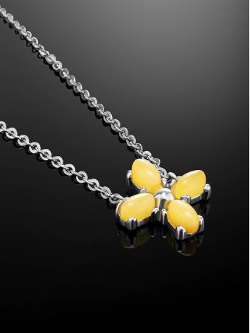 Refined Cross Motif Amber Pendant Necklace The Supreme, Length: 49, image , picture 2
