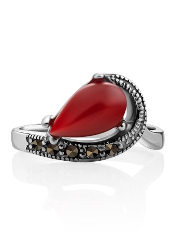 Refined Silver Coral Ring The Lace, Ring Size: 6.5 / 17, image , picture 4