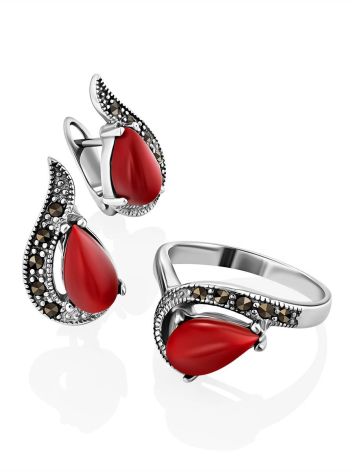 Refined Silver Coral Ring The Lace, Ring Size: 6.5 / 17, image , picture 5