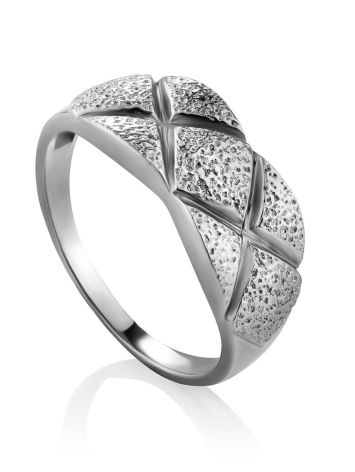 Textured Silver Ring, Ring Size: 6.5 / 17, image 