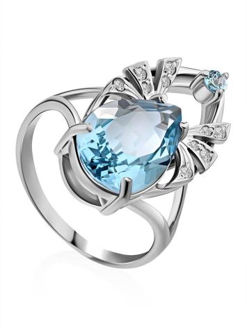 Amazing Silver Topaz Ring, Ring Size: 6 / 16.5, image 