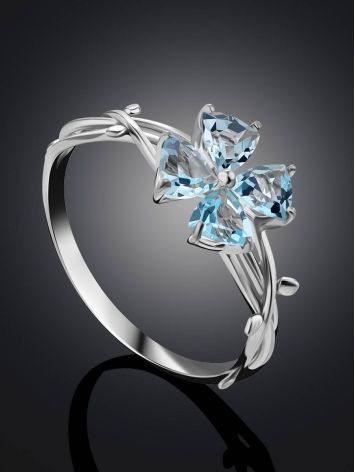 Cute Silver Topaz Ring, Ring Size: 6.5 / 17, image , picture 2