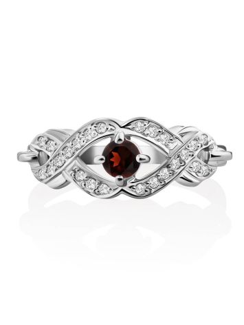 Vintage Style Silver Garnet Ring, Ring Size: 6 / 16.5, image , picture 3