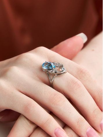 Amazing Silver Topaz Ring, Ring Size: 6 / 16.5, image , picture 3