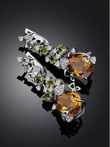 Dazzling Silver Zultanite Drop Earrings, image , picture 2