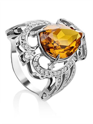 Bold Silver Zultanite Cocktail Ring, Ring Size: 9 / 19, image 