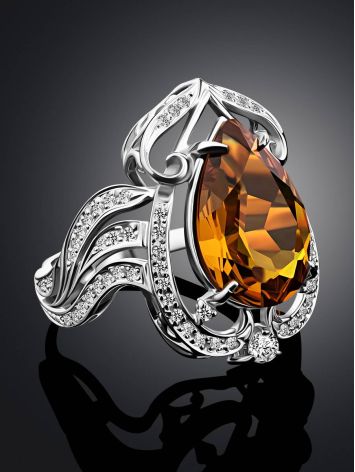 Bold Silver Zultanite Cocktail Ring, Ring Size: 9 / 19, image , picture 2