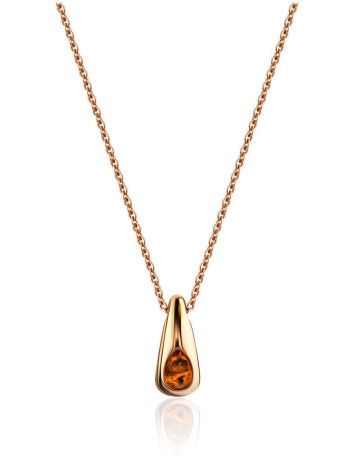 Luminous Cognac Amber Pendant Necklace The Palazzo, image 