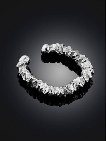 Textured Silver Ear Cuff The ICONIC, image , picture 2