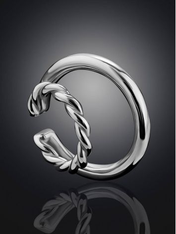 Boho Chic Double Line Silver Cuff The Liquid, image , picture 2