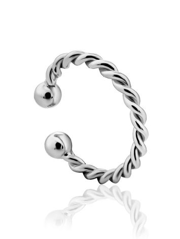 Twisted Design Sterling Silver Ear Cuff The Liquid, image 