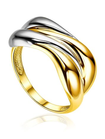 Sleek Gilded Silver Ring, Ring Size: 8.5 / 18.5, image 