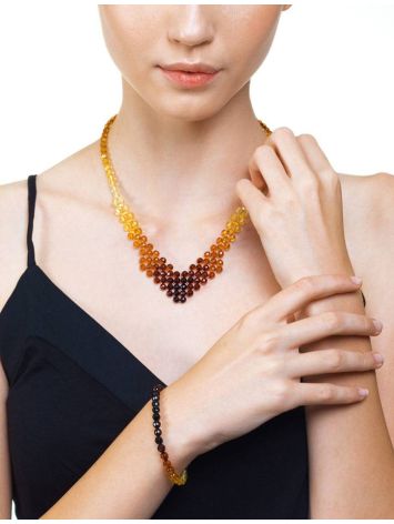 Mix Tone Amber Necklace, Length: 48, image , picture 3
