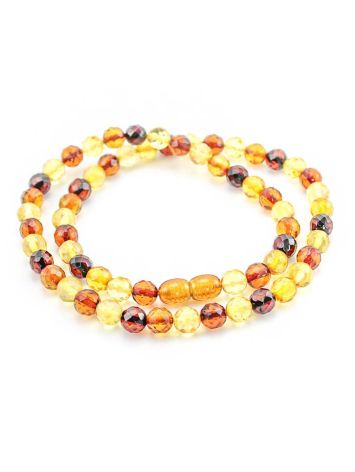 Multicolor Amber Beaded Necklace, Length: 43, image , picture 2