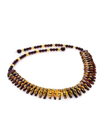 Luminous Mix Tone Amber Necklace, Length: 46, image , picture 3