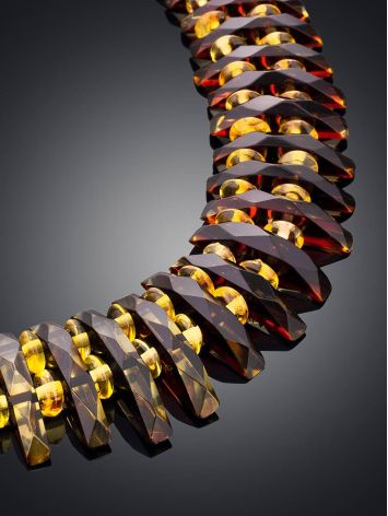 Luminous Mix Tone Amber Necklace, Length: 46, image , picture 2