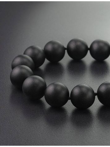 Fabulous Black Amber Beaded Necklace The Cuba, image , picture 3