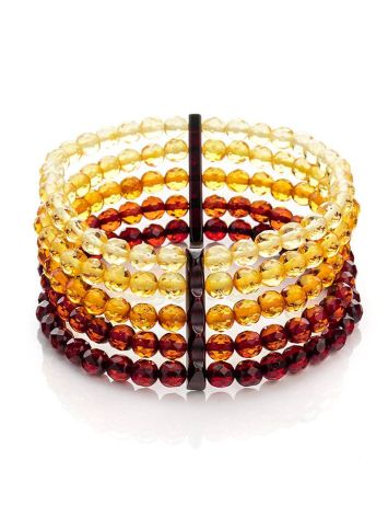 Luminous Mix Tone Faceted Amber Bracelet, Length: 18, image 