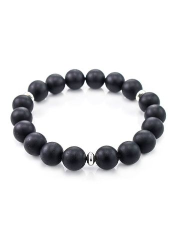 Black Amber Beaded Bracelet The Cuba, image 