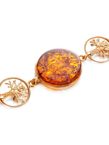 The Tree Of Life Bracelet Made in Amber And Gold-Plated Silver, image , picture 3