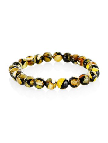 Mosaic Design Amber Beaded Bracelet The Dalmatian, image 
