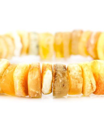 Raw Amber Elastic Beaded Bracelet, image , picture 2